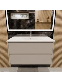 Lyra 900w bathroom vanity - Stone Basin