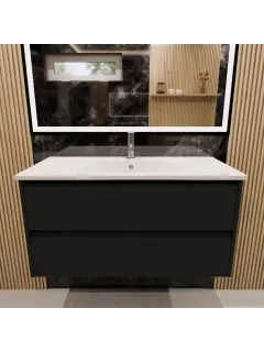 Lyra 1000w bathroom vanity - Stone Basin