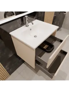 Lyra 600w bathroom vanity - Stone Basin