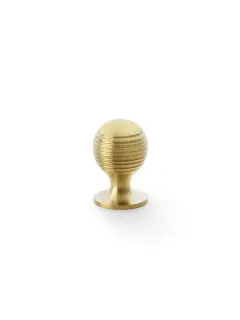 Caesar Cupboard Knob on Round Rose – Satin Brass PVD – 25mm